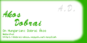 akos dobrai business card