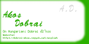 akos dobrai business card